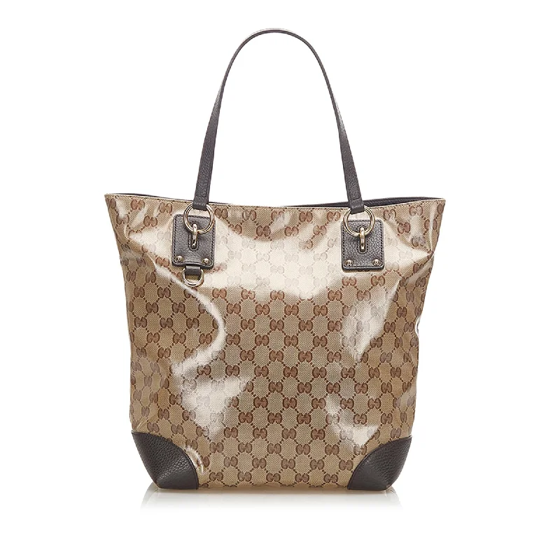 Gucci backpacks for women with a hidden back pocketGucci GG Crystal Tote Bag (SHG-18060)