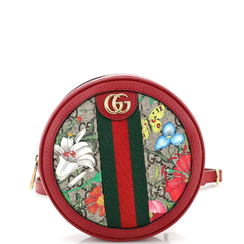 Small - sized Women Gucci shoulder bags for evening outingsGucci Ophidia Round Backpack Flora Gg