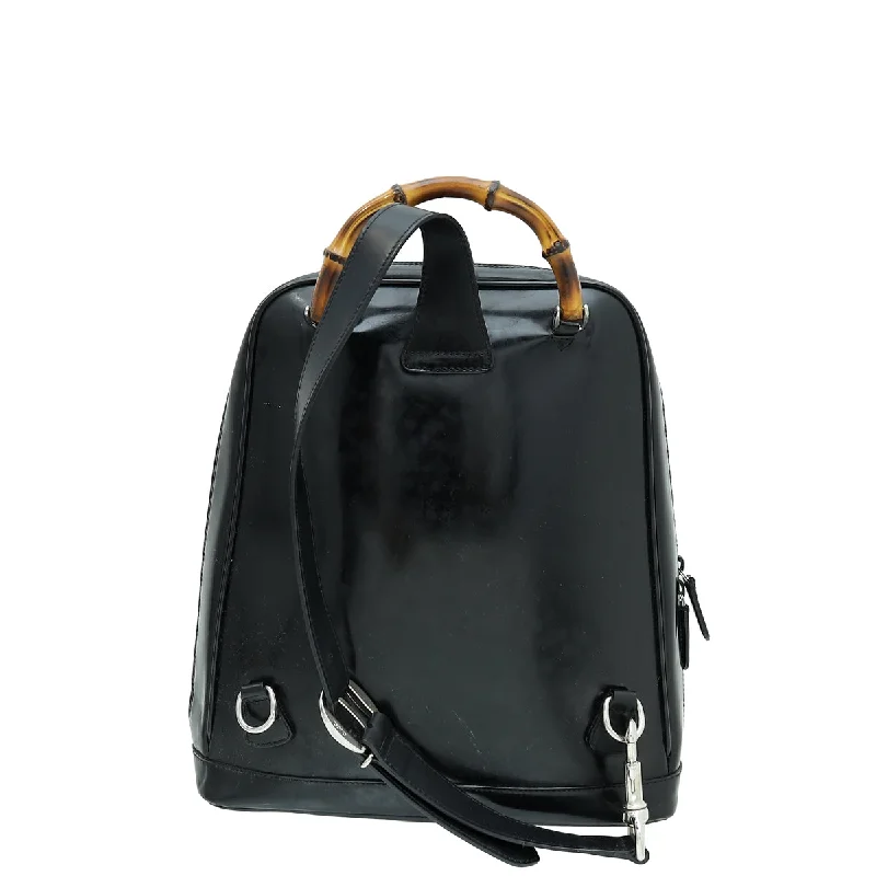 Gucci backpacks for women with a hidden back pocketGucci Black Bamboo One Sling Backpack Bag