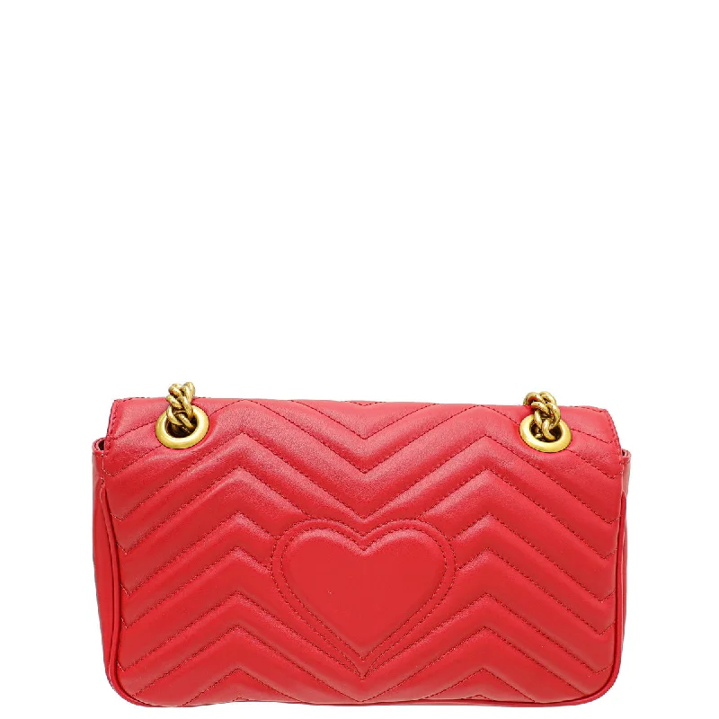 Ladies Gucci Dionysus bags with a detachable shoulder strapGucci Red GG Marmont Small Shoulder Bag