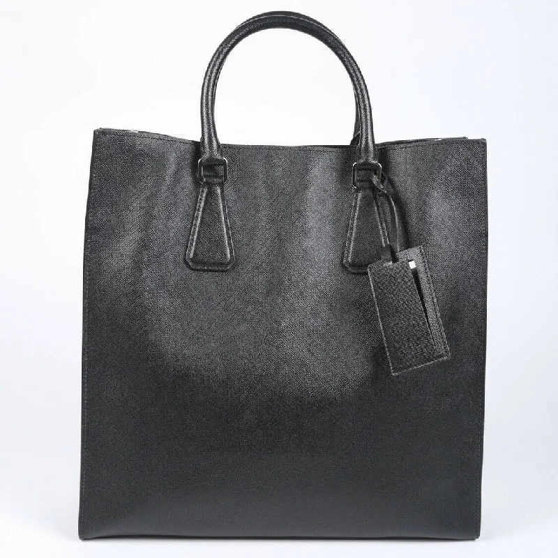 Prada tote bags with a double - handle and shoulder - strap option for easy usePrada Saffiano Tote Bag