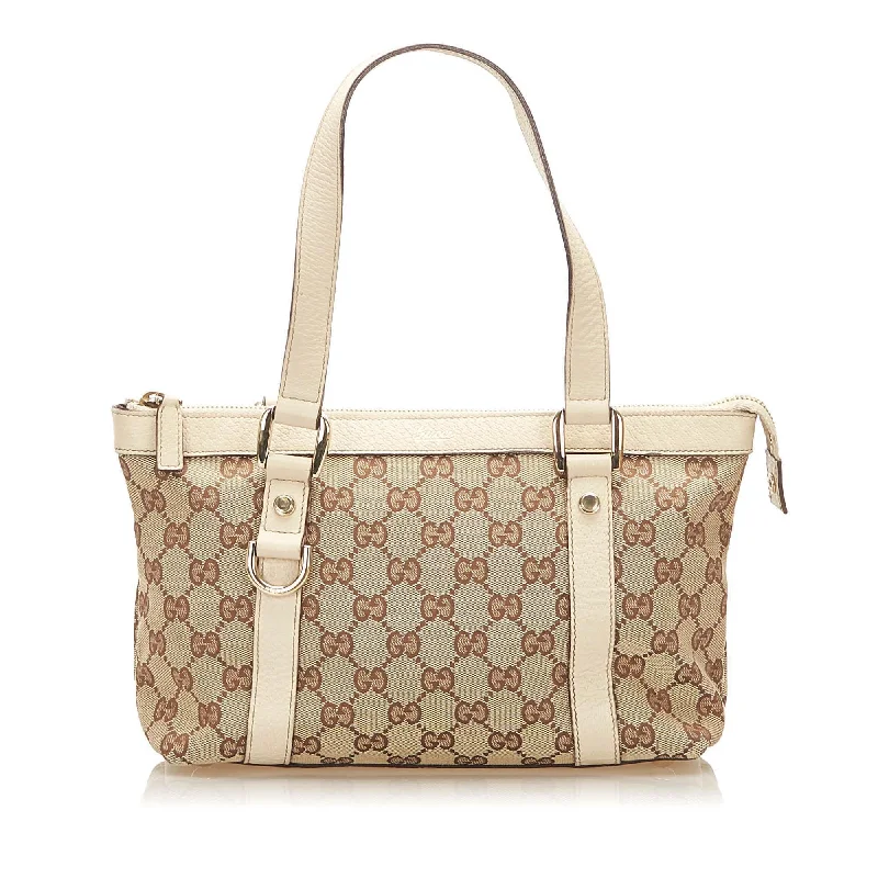 Women Gucci bags with a detachable mirror insideGucci GG Canvas Tote Bag (SHG-18351)