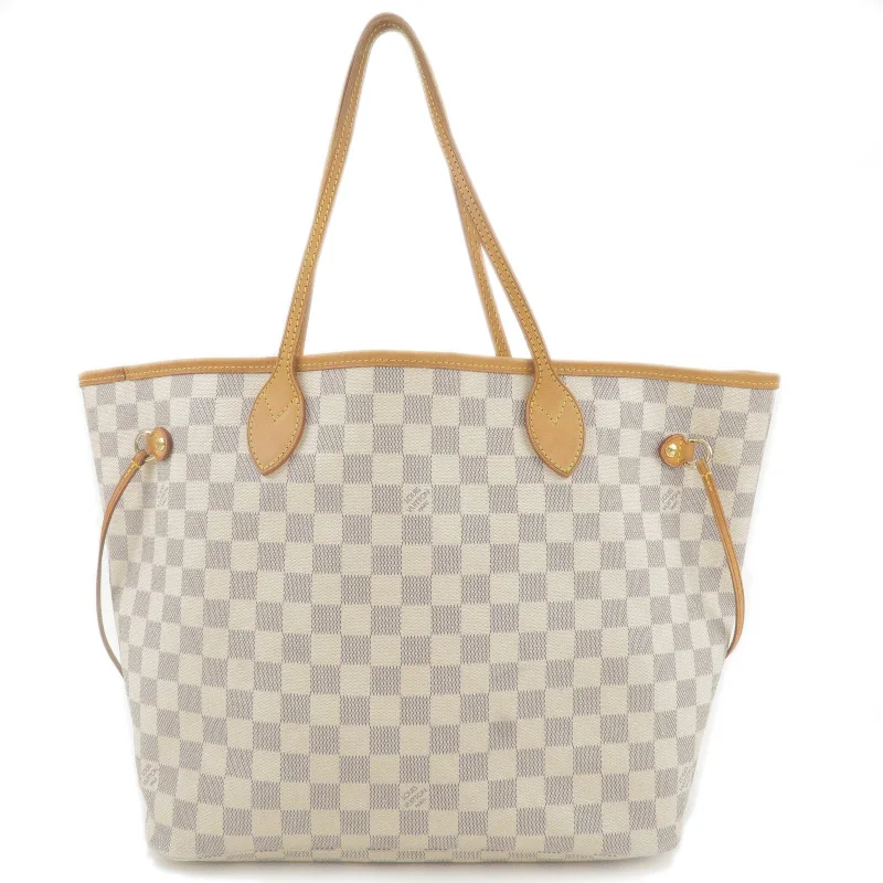 Louis Vuitton Alma bags with a detachable shoulder strap for versatilityLouis Vuitton Damier Azur Neverfull MM Tote Bag Hand Bag N51107