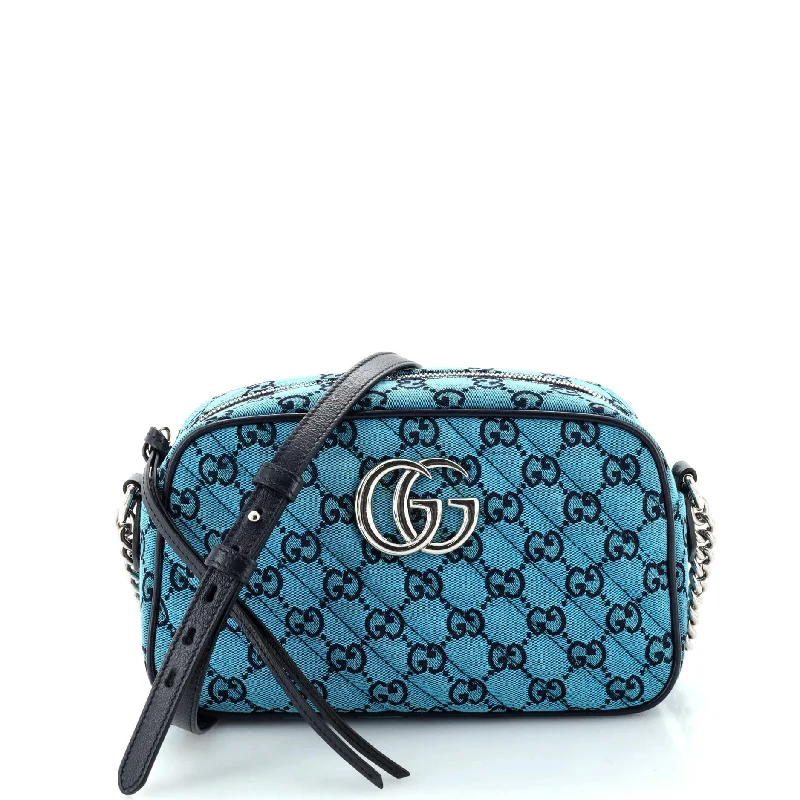 Women Gucci bags with a snap - button closure and a decorative charmGucci Gg Marmont Shoulder Bag Multicolor