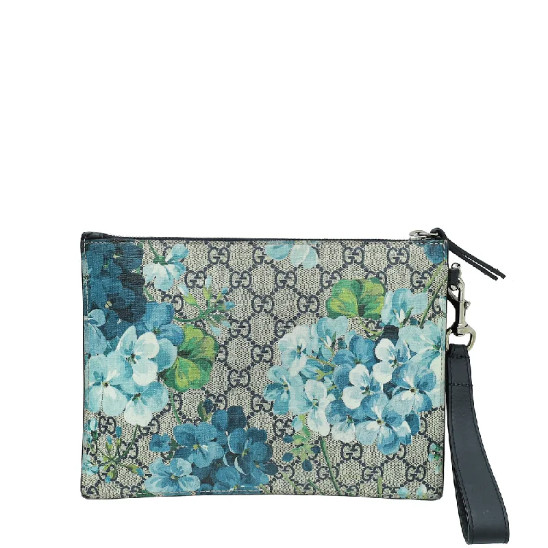 Small - sized Women Gucci shoulder bags for evening outingsGucci Multicolor GG Supreme Blooms Wristlet Zip Pouch