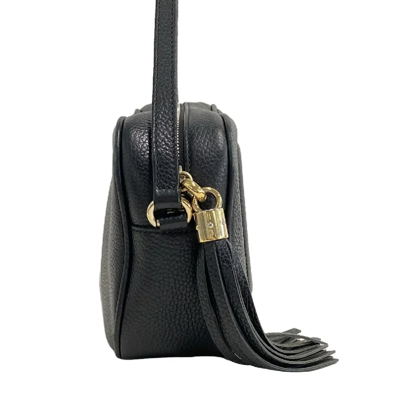 Women Gucci bags with a magnetic snap closure for easy accessGucci Soho Black Leather - Shoulder