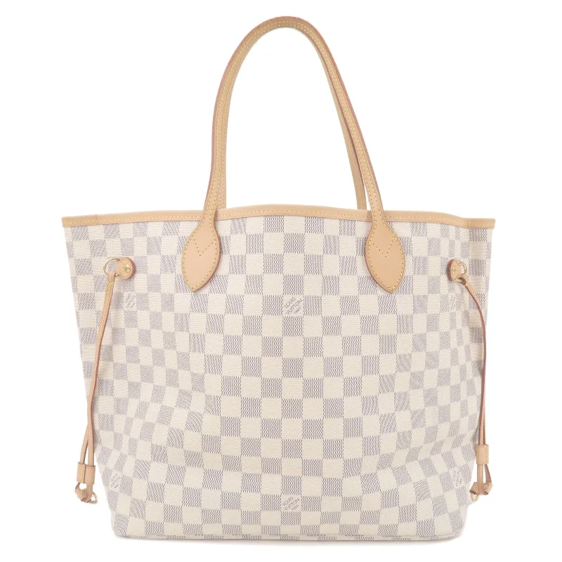 Louis Vuitton Twist bags with a snakeskin - effect panel for a bold lookLouis Vuitton Damier Azur Neverfull MM Tote Bag Hand Bag N51107