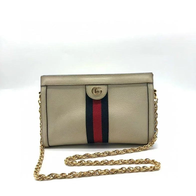 Medium - sized Women Gucci handbags for everyday useGucci Beige Chain Bag Medium