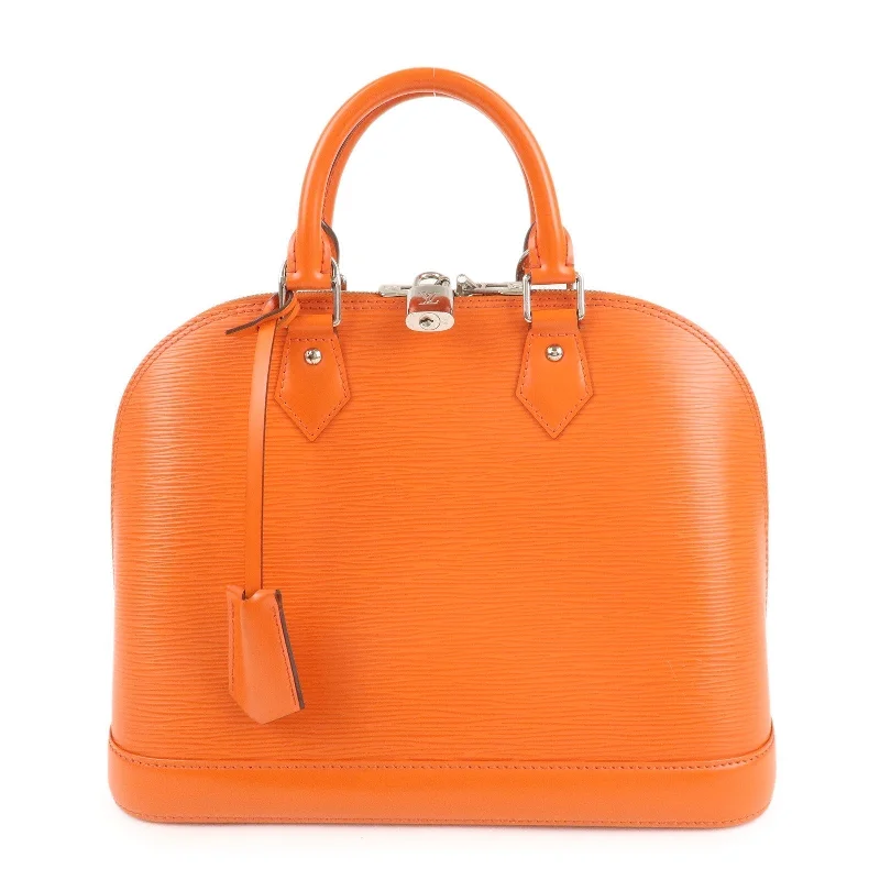 Ladies Louis Vuitton Capucines bags with a detachable shoulder strapLouis Vuitton Epi Alma PM Hand Bag Pimont Orange M40623