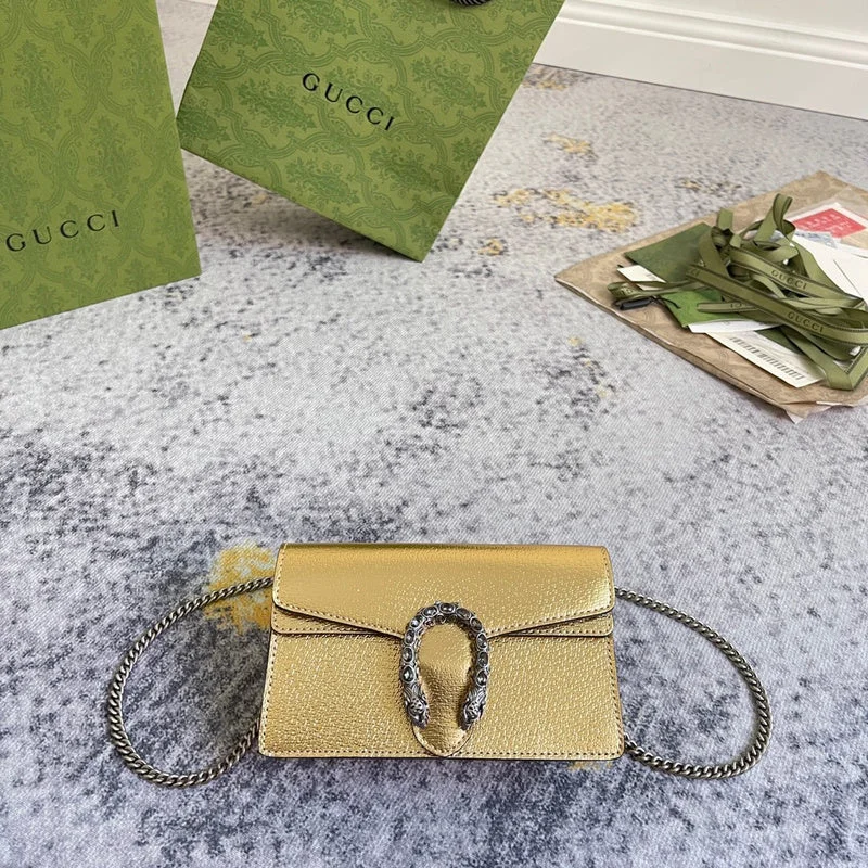 Women Gucci bags with a zip - around closure for securityWF - Gucci Bags - 12584