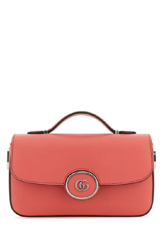 Ladies Gucci handbags with a detachable coin purse insideGucci Women Dark Pink Leather Mini Petite Gg Handbag