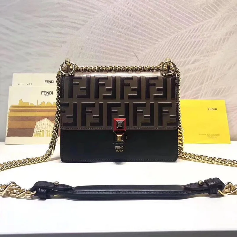 Medium - sized Fendi shoulder bags in rich, deep colors like burgundy for a sophisticated appearanceBC - FENDI BAGS - 355