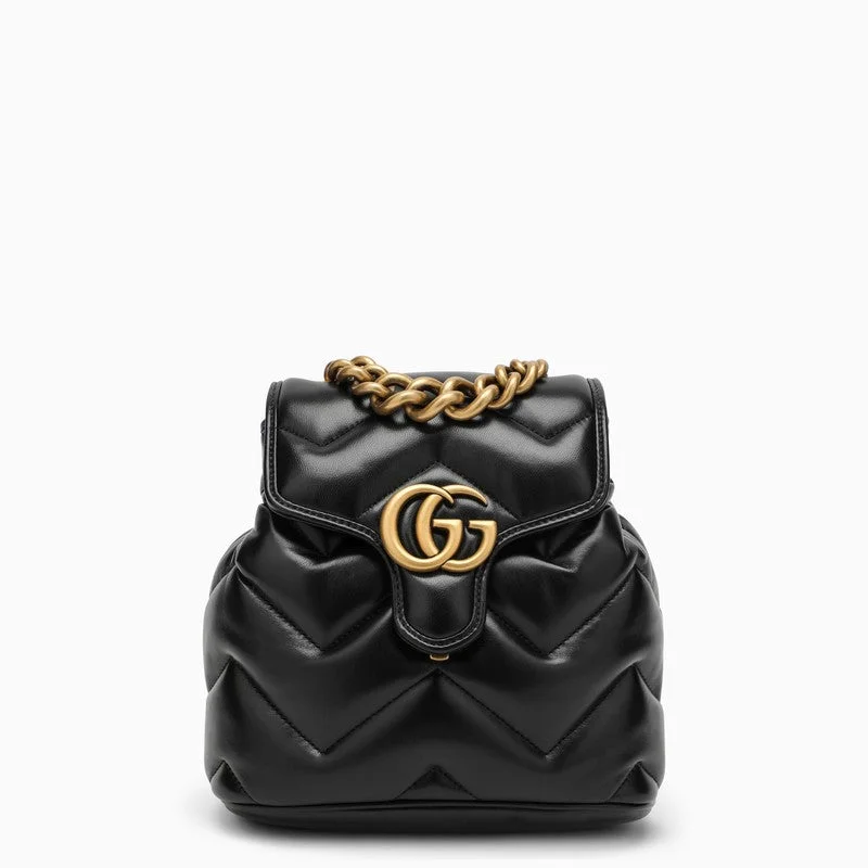 Gucci handbags for women with a beaded trimGucci Gg Marmont Matelassé Backpack Black Women