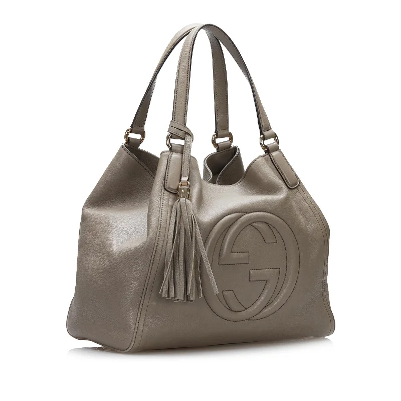 Women Gucci bags with a zippered interior pocketGucci Soho Tote Bag (SHG-SaKrir)