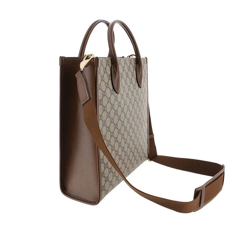 Women Gucci bags with a detachable mirror insideGucci Interlocking G Handbag Brown GG Supreme Canvas