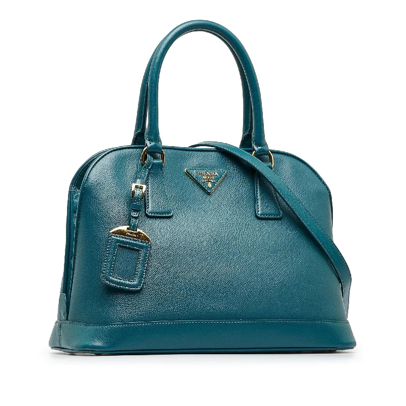 Small - sized Prada Saffiano leather bags for a compact and stylish carryPrada Saffiano Lux Promenade Satchel (SHG-cIw8e2)