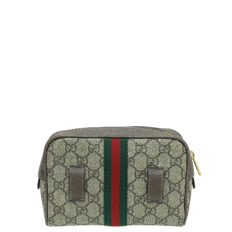 Ladies Gucci shoulder bags with a single - handle designGucci Bicolor GG Supreme Ophidia Small Belt Bag