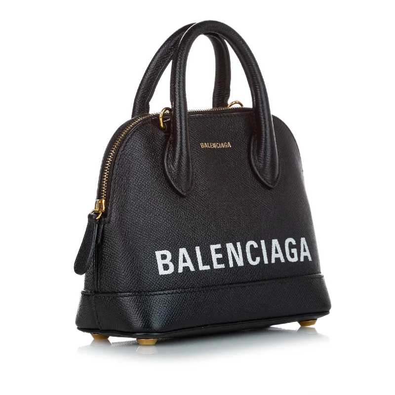 Balenciaga City bag with patchwork of different leathersBalenciaga Ville XXS Leather Satchel (SHG-27946)