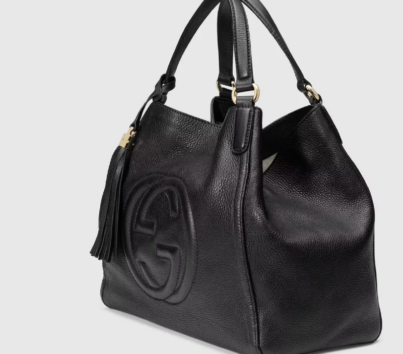 Gucci handbags for women with a back - zip pocketGUCCI SOHO LEATHER SHOULDER BAG