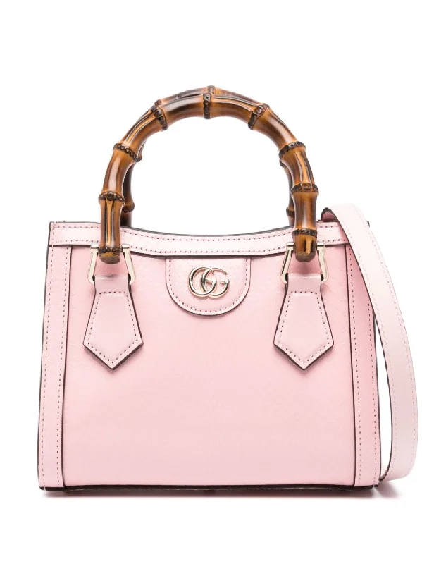 Women Gucci bags with a magnetic snap closure for easy accessGucci Women Diana Small Leather Tote Bag