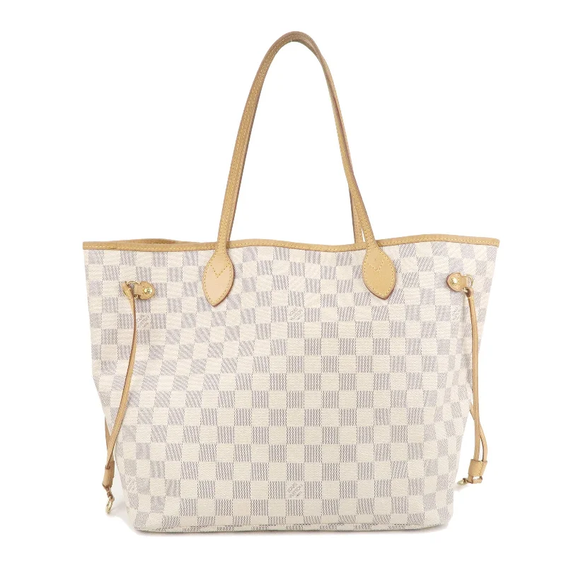 Louis Vuitton Neverfull bags with large capacity for everyday essentialsLouis Vuitton Damier Azur Neverfull MM Tote Bag Hand Bag N51107