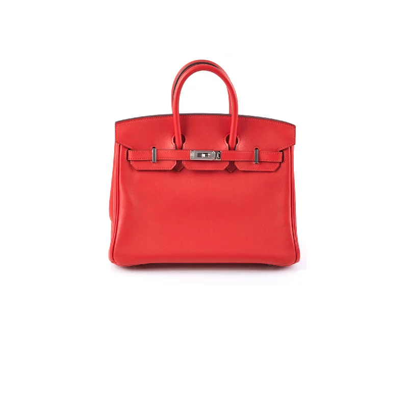 Monogram - Embellished Hermes Bags for a Personalized FlairHermes Birkin Bags with a Two - Tone Leather Design for Visual InterestHermes Birkin 25 Red Swift D Stamp (2019)