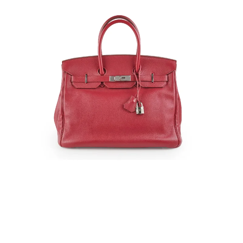 Sustainable - Inspired Hermes Bags with Eco - Conscious MaterialsHermes Birkin Bags with a Pebbled Leather Texture for a Rugged yet Elegant AppealHermes Birkin 35 Rubis O Square Stamp