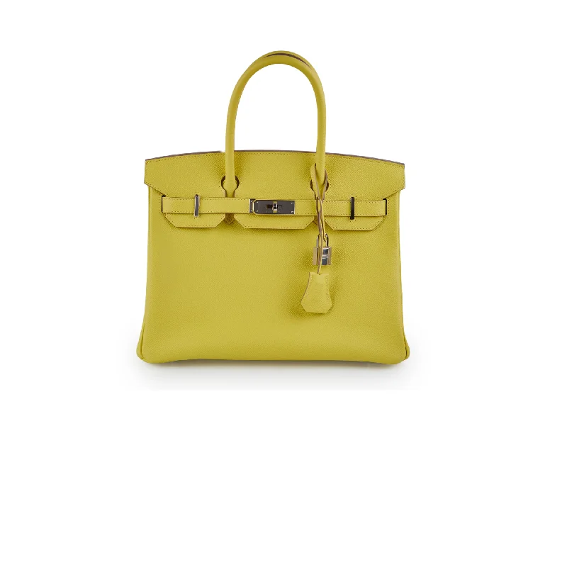 High - End Hermes Jypsiere Bags for the Fashion - ForwardHermes Birkin Bags with a Rope - Style Leather Handle for a Nautical Inspired LookHermes Birkin 30 Epsom Lime - Y Stamp