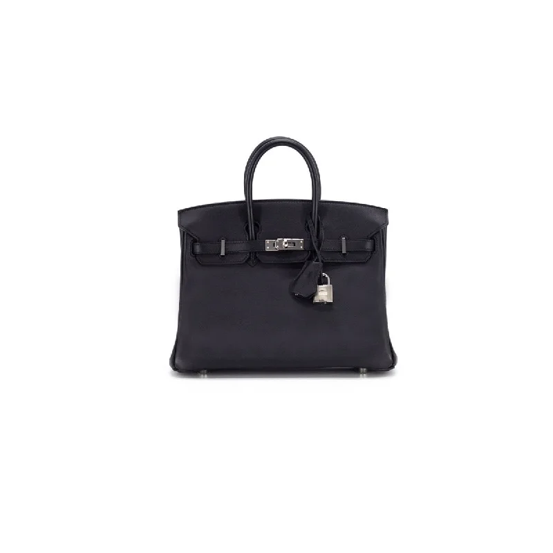 Monogram - Embellished Hermes Bags for a Personalized FlairHermes Birkin Bags with a Two - Tone Leather Design for Visual InterestHermes Birkin 25 Noir Black - A Stamp