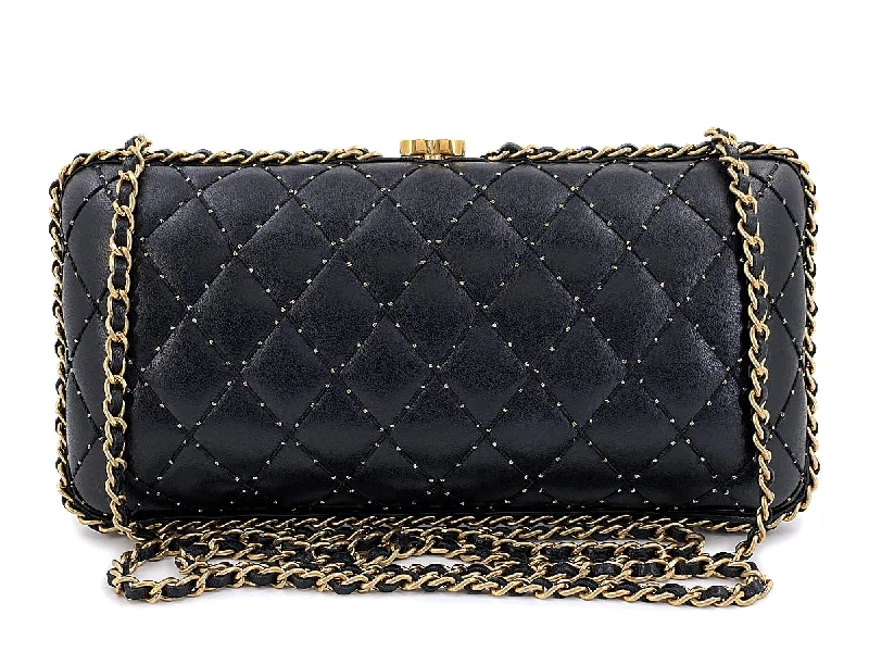 Chanel All - Match Handbag for Versatile StylingChanel 2021 Stud Motif CC Chain Around Evening Quilted Clutch Bag