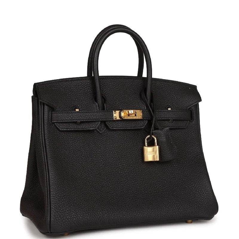 Hermes Bags for the Discerning Luxury CollectorHermes Birkin Bags with a Hand - Embroidered Floral PatternHermes Birkin 25 Black Togo Gold Hardware