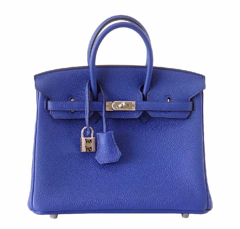 Foldable Hermes Shopping Totes for Added ConvenienceHermes Birkin Bags with a Detachable Keychain HolderHermes Birkin 25 Bleu Electric Bag