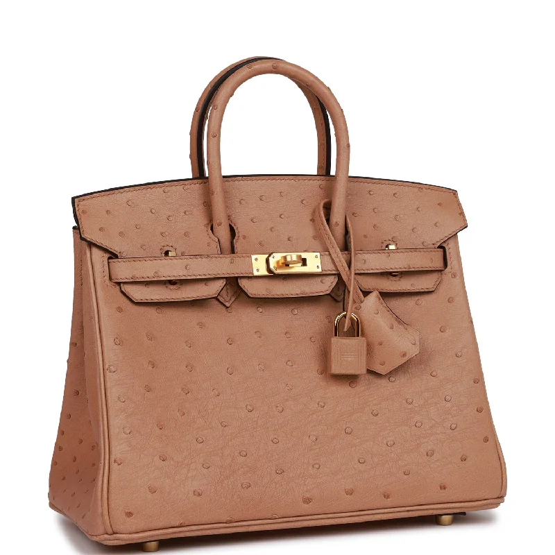 Light - Colored Hermes Bags for Spring and Summer AppealHermes Birkin Bags with a Rope - Style Leather Handle for a Nautical Inspired LookHermes Birkin 25 Chai Ostrich Gold Hardware