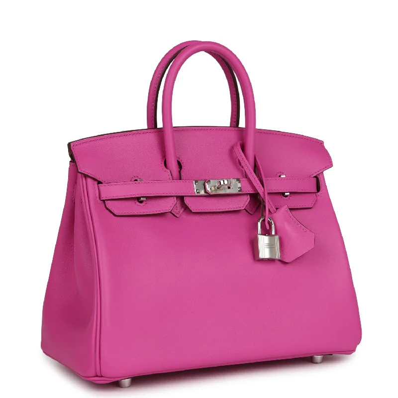 Kids' - Sized Hermes - Inspired Mini Bags for Young FashionistasHermes Birkin Bags with a Detachable Mobile Phone HolderHermes Birkin 25 Magnolia Swift Palladium Hardware