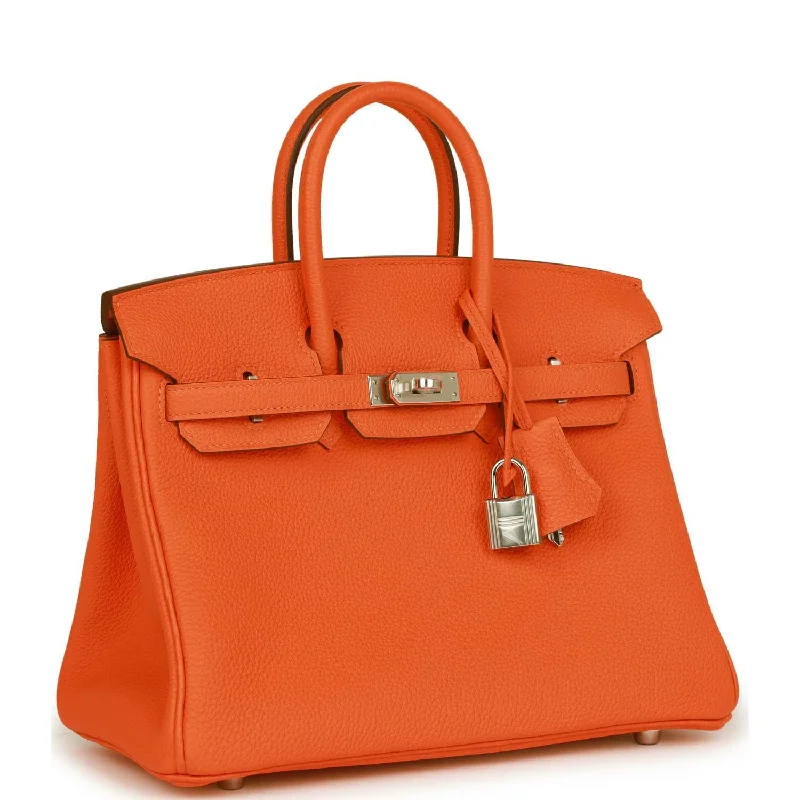 Exquisite Hermes Picotin Bags for Everyday EleganceHermes Birkin Bags with a Gold - Plated Lock and Key SetHermes Birkin 25 Orange Minium Togo Palladium Hardware