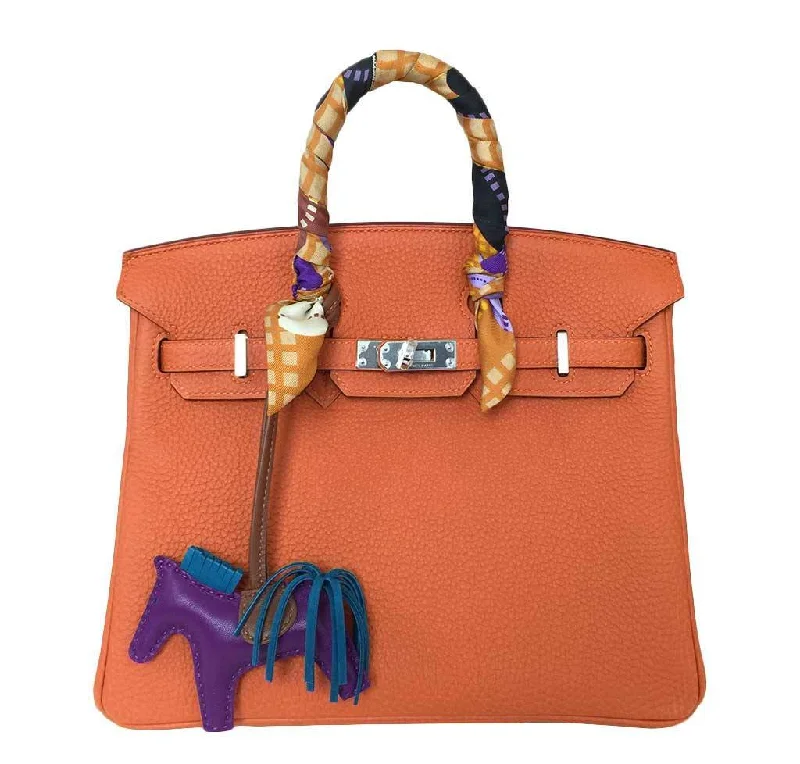 Kids' - Sized Hermes - Inspired Mini Bags for Young FashionistasHermes Birkin Bags with a Detachable Mobile Phone HolderHermes Birkin 25 Feu Clemence Bag