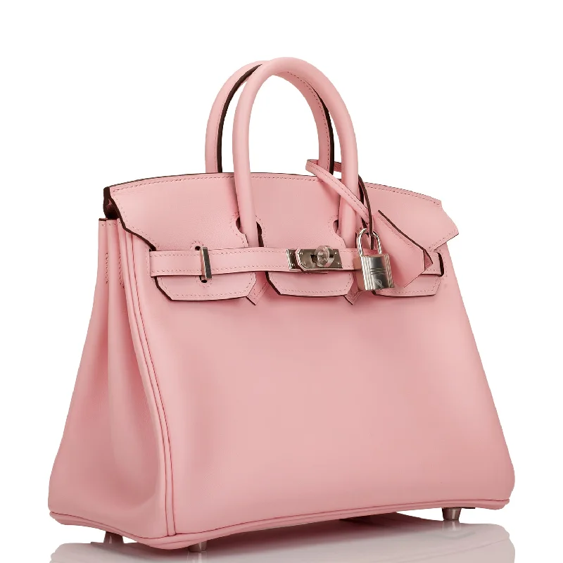 Foldable Hermes Shopping Totes for Added ConvenienceHermes Birkin Bags with a Studded Leather Trim for a Bold StatementHermes Birkin 25 Rose Sakura Jonathan Palladium Hardware