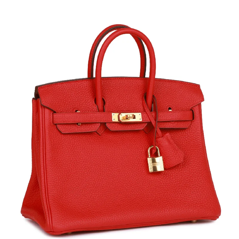 Soft - Handled Hermes So Kelly Bags for a Feminine TouchHermes Birkin Bags with a Hidden Magnetic Closure for Discreet SecurityHermes Birkin 25 Rouge de Coeur Togo Gold Hardware