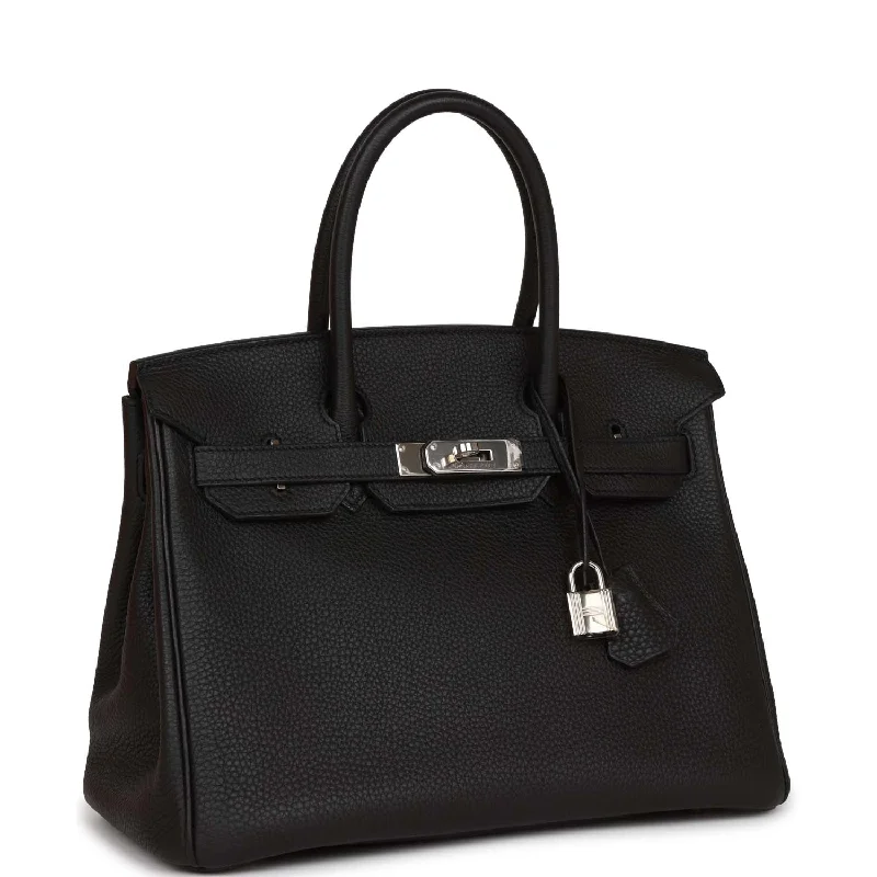 High - Capacity Hermes Duffle - Style Bags for Extended TripsHermes Birkin Bags with a Chain - Embellished Handle for a Modern TwistHermes Birkin 30 Black Togo Palladium Hardware