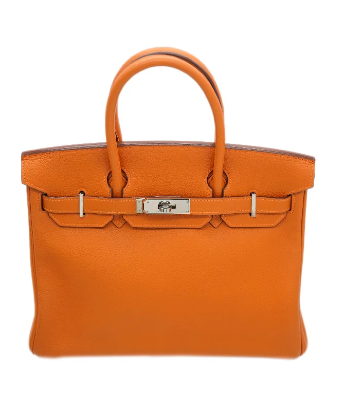 Compact Hermes Herbag Zip for Effortless CarryingHermes Birkin Bags with a Textured Taurillon Clemence LeatherHermes Clemence Birkin 30 Feu with PHW ALC1907