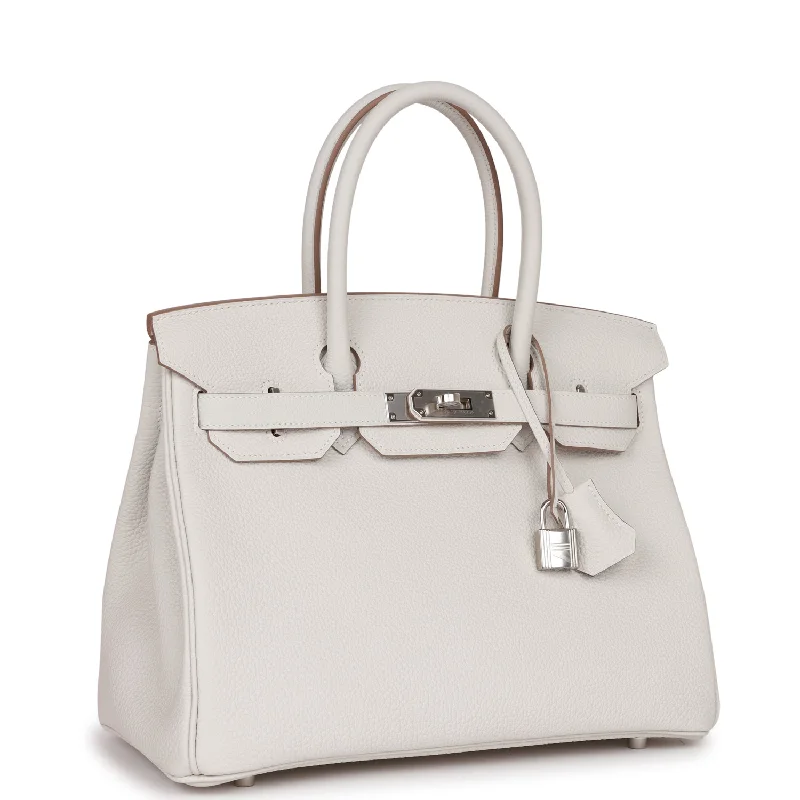 Hermes Bags with Hand - Painted Details for a Unique TouchHermes Birkin Bags with a Detachable Mobile Phone HolderHermes Birkin 30 Gris Pale Togo Palladium Hardware