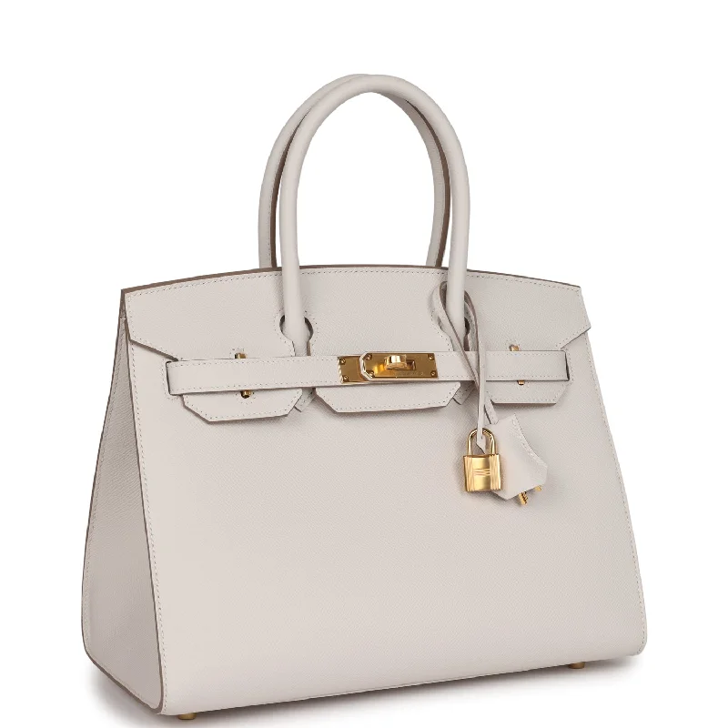 Ergonomic Hermes Etain Bags for Comfortable CarryingHermes Birkin Bags in a Neutral Taupe Color for VersatilityHermes Birkin Sellier 30 Gris Pale Epsom Gold Hardware