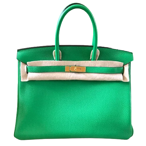 Soft - Handled Hermes So Kelly Bags for a Feminine TouchHermes Birkin Bags with a Crystal - Embellished Lock for Added LuxuryHermes birkin 25cm bambou clemence gold hardware