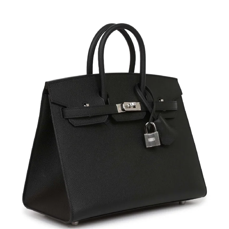 High - Capacity Hermes Duffle - Style Bags for Extended TripsHermes Birkin Bags with a Removable Interior OrganizerHermes Birkin Sellier 25 Black Epsom Palladium Hardware