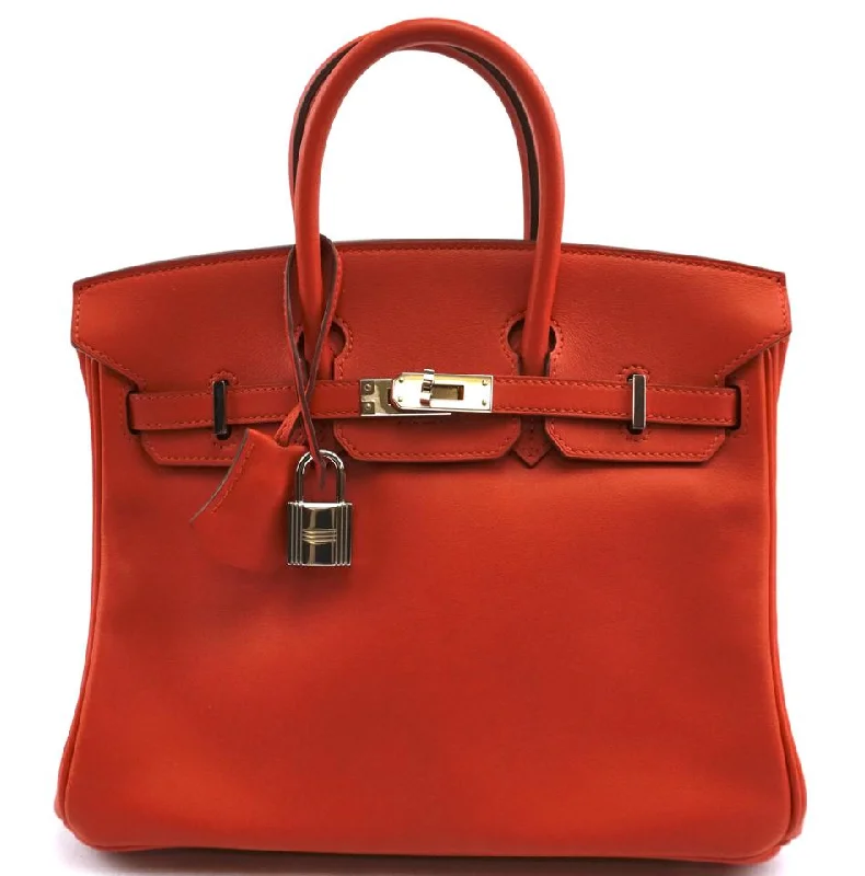 Sustainable - Inspired Hermes Bags with Eco - Conscious MaterialsHermes Birkin Bags with a Magnetic - Closure Interior PocketHermes Birkin Ultra Rare 25 25cm Elegant Handbag Small Tote Capucine Red with Orange Undertone Swift Leather Satchel