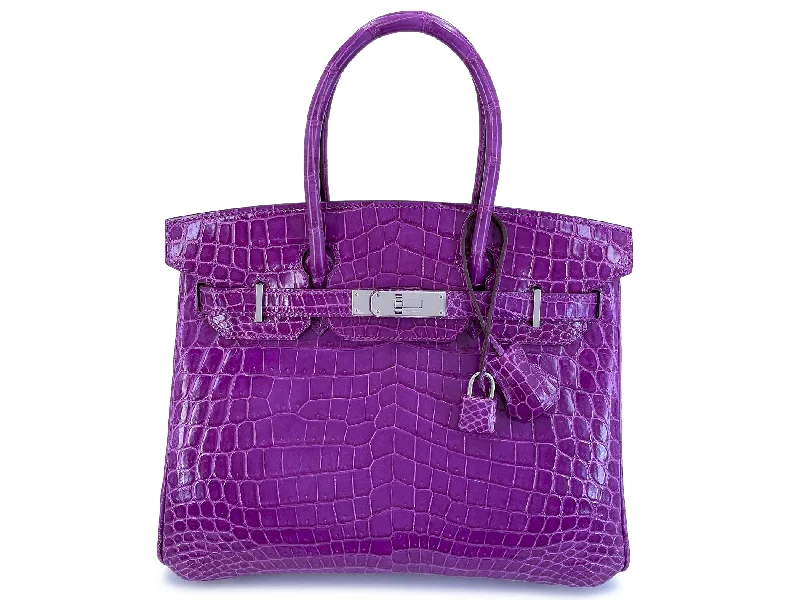 Trendy Hermes Bolide Bags in Metallic FinishesHermes Birkin Bags with a Detachable Mirror Pocket InsideHermès Crocodile Birkin 30cm Shiny Niloticus Tote Bag PHW ZRE