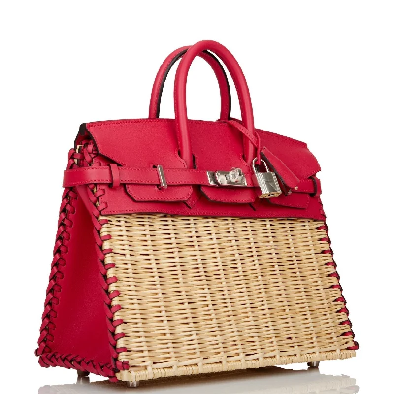 Hermes Bags with Magnetic and Twist - Lock ClosuresHermes Birkin Bags with Custom - Engraved Hardware for PersonalizationHermes Picnic Sellier Birkin 25 Framboise Swift Palladium Hardware