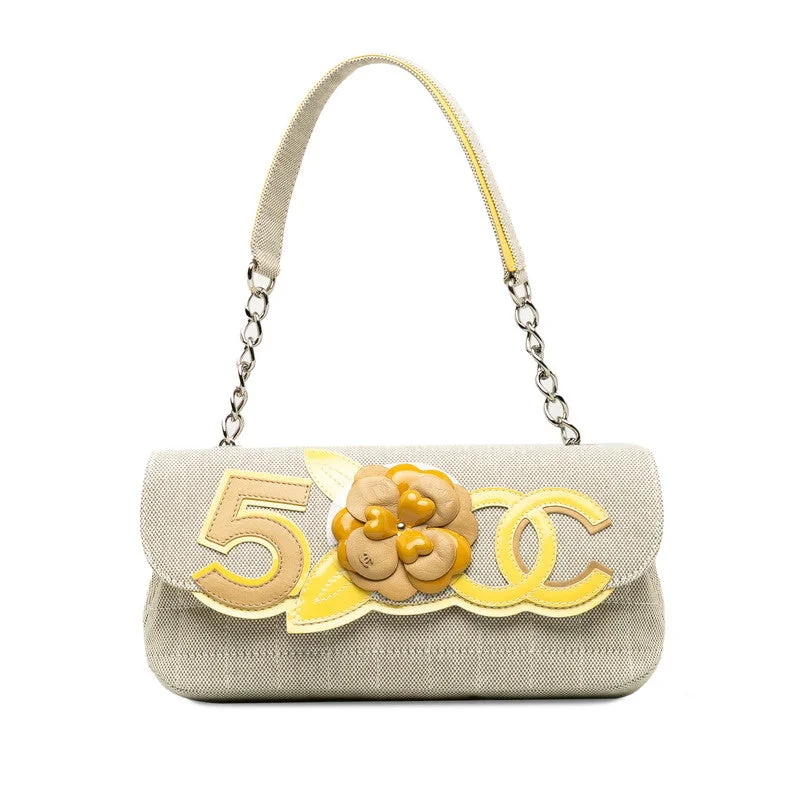 Chanel Small Crossbody Bag for TravelChanel Cocomark Chocolate Bar Camellia Chain houlder Bag Beige Yellow Canvas Patent Leather Lady CHANEL