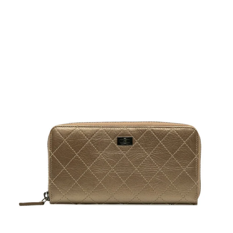 Chanel Limited Edition Handbag for CollectorsChanel Matrace 2.55 Bronze Roundfassner Long Wallet Gold Leather Lady Chanel