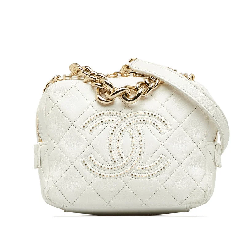 Chanel Small Crossbody Bag for TravelChanel Matrases Cocomark tands Chain Handbags Shoulder Bag White   CHANEL